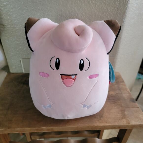 Squishmallow 12” Pokémon Clefairy Plush Pink Exclusive Soft Toy New w/ Tags - Picture 1 of 9
